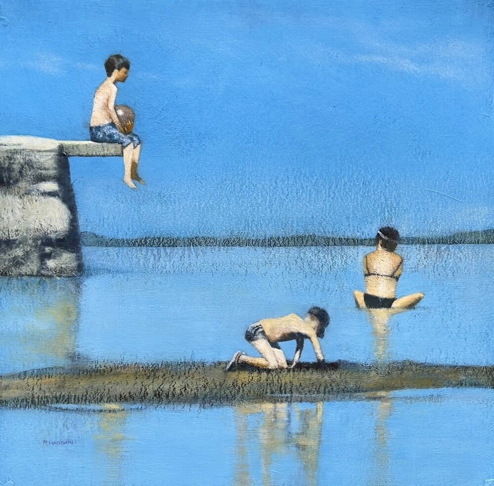 'Children Playing, Summer Reflections' by artist Peter Nardini
